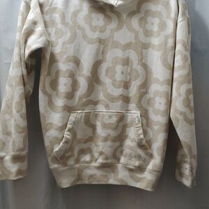 Abercrombie Kids Beige and Off-White Fleece Hoodie